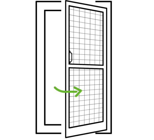 Hinged Screen Door